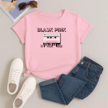 Imagem de Camiseta 100% Algodão Estampa Blackpink In Your Area 612 Manga Curta K
