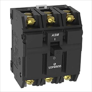 Imagem de Disjuntor nema asm 3p tripolar 25a soprano certificação inmetro (até 6
