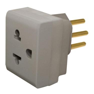 Imagem de Plugue Adaptador PB 2P+T 10 Ampères Cinza - 690662 - PIAL