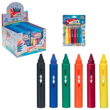 Imagem de 2 Unidades Kit 6 Canetas Risca e Apaga Coloridas Para Azulejo Banheira Box Vidro