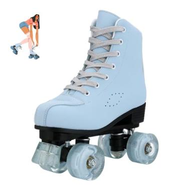Imagem de jessie Patins para meninas e mulheres, patins de patins infantis foscos, ajustáveis, holográficos, para jovens, meninas de 8 a 12 anos, ao ar livre, ambientes internos (2 jovens)