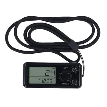 Imagem de Pedômetros 3D simples, contador de passos, retroiluminação LCD de caminhada informativa, contador de calorias simples com clipes e correia, memória de 7 dias para homens e mulheres