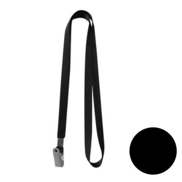 Imagem de Cordão para Crachá Acp Tecido Ref 804 C/10, Preto