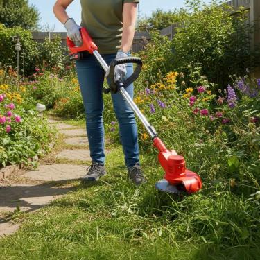 Imagem de Aparador Cortador De Grama Elétrico Á Bateria 48v Roçadeira