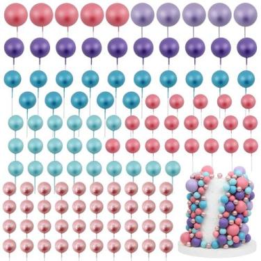 Imagem de Cake Toppers Acmee 115 peças, mini balão, bola de espuma, decoração de