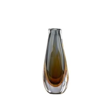 Imagem de CYYHGD Vasos de flores de duas cores, vasos decorativos para centros de mesa, cozinha, escritório, sala de estar, casamentos, presentes, decoração de casa, vaso de vidro