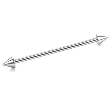 Imagem de Piercing Transversal Spike Aço Cirúrgico - M2 Piercing, 42mm