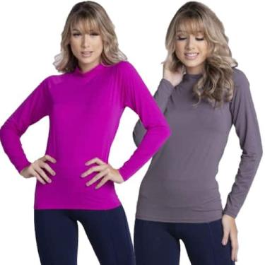 Imagem de KIT 2 Blusa Térmica Proteção UV Poliamida Vekyo Manga Longa Segunda Pe