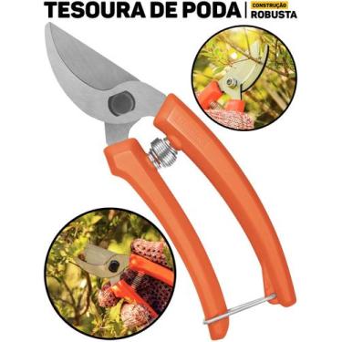 Imagem de Tesoura De Poda Tramontina Lâmina Metálica P/ Jardinagem Flores Planta