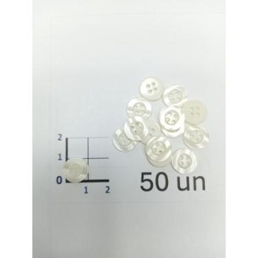 Imagem de Botões Perolado 11mm 4 Furos Brilho 50Un 100Un 200Un Confecção Artesan