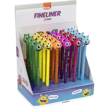 Imagem de Caneta Com Ponta Porosa Fineliner 0,4Mm Monstro 6Cores Dp Com 24 110007