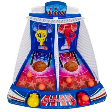 Imagem de Merchant Ambassador Retro Arcade Electronic: Basketball -Tabletop Game, Electric Scoreboard, Sound Effects, 2 Players, Ages 6+