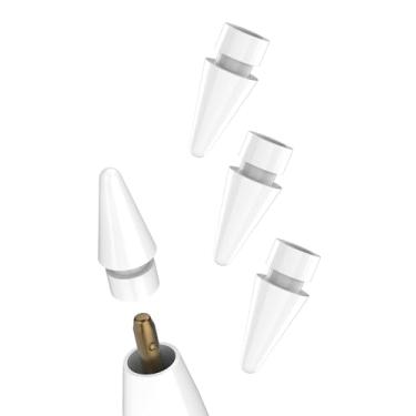 Imagem de Pontas de substituição para Apple Pencil (pacote com 4) para iPad 1ª 2ª geração de pontas Stylus para Apple Pen Accessoire Tablet Screen Computer iPencil, lápis de substituição finos alternativos