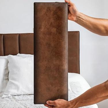 Imagem de Kit Cabeceira Estofada Courino Marrom Modular 20x60cm Para Cama Box Solteiro Casal Queen King(Marrom,7)