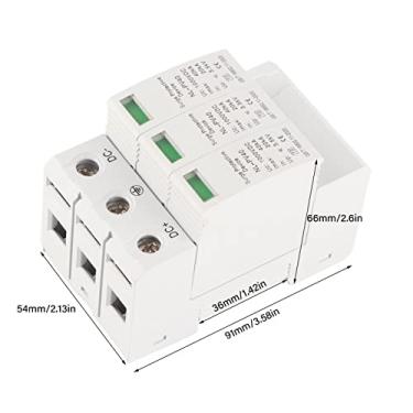 Imagem de AUNMAS Pára-raios de Tensão, Dispositivo de Proteção Retardador de Chamas Trifásico, Proteção contra Surtos, Protetor Fotovoltaico de Casa Baixo, Equipado Com Design Modular, Excelente Protetor