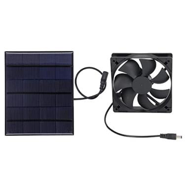 Imagem de Ventilador de exaustão movido a painel solar portátil 3,5 W 6 V Ventilador de ventilação movido a energia solar para galinheiros Casas de cachorro Abrigos para animais de