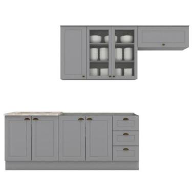 Imagem de Cozinha Modulada 5 Pecas 280 Cm Ce379 Americana Henn - MÓVEIS HENN