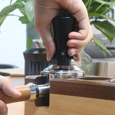 Imagem de Phefop Adulteração de café Em Aço Inoxidável, Calcadeira de Mola de Pressão Constante, Prensa de café Expresso de Base Plana para Baristas e Entusiastas do (53mm/2,1 pol.)