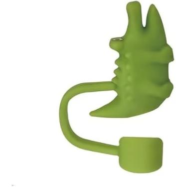 Imagem de Capa de canudo de crocodilo para copo Stanley de 40 e 850 g, tampa de silicone de 10 mm para acessórios de copo Stanley, bonito topo de palha para copos, tampas de ponta de canudos reutilizáveis