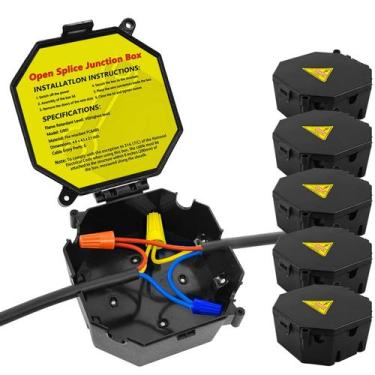 Imagem de Caixa de junção aberta MIARALA, pacote com 5 unidades, retardadora de 