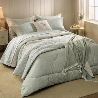 Imagem de Lençol Queen com Elástico e Fronhas 200 Fios 100% Algodão Dália