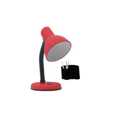 Imagem de Abajur candeeiro de mesa base dobrável(Vermelho)