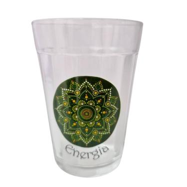 Imagem de Copo Vidro Americano Mandala Energia Presente Decoração