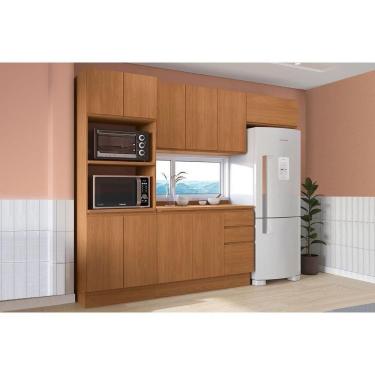 Imagem de Kit De Cozinha Completa 5 Peças Ciela (2aéreos+1balcão+1torrequente+1complemento) C5p116 Canela - Kappesberg