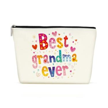 Imagem de Bolsa de maquiagem para presente de avó tia bolsas de cosméticos para mulheres, bolsa de higiene pessoal de aniversário, bolsa de viagem, LCS Grandma 00013, 10 x 7 inch