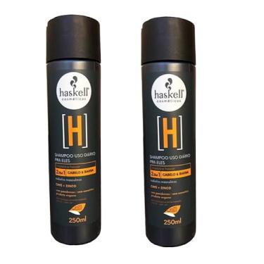 Imagem de kit 2 Shampoo Haskell Homem Cabelo e Barba 250ML