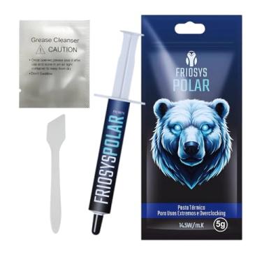 Imagem de Pasta Térmica Friosys Polar 5g 14.5 W/mk Overclock Seringa de Alto Desempenho