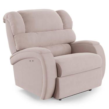 Imagem de Poltrona Do Papai Reclinável Napoli Power Touch Massagem Veludo Rosê Fh1