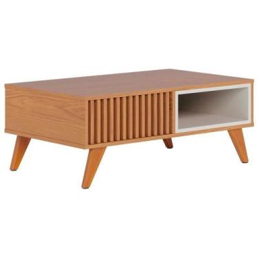 Imagem de Mesa De Centro Para Sala 91 Cm Jeri Colibri Freijo Off White Matte - C