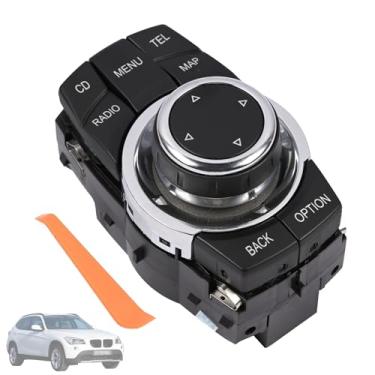 Imagem de Magimaker Joystick controlador de interruptor de mídia 65829231116 compatível com BMW 1 E82 3 E90 X1 E84 X5 E70 X6 E71, botão IDrive de menu de navegação CiC de 4 pinos, 923111601
