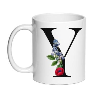 Imagem de SIUNY Canecas de café personalizadas para presente em Y - Novidade presente monograma xícara de chá para mulheres, presente de aniversário e Natal para sua esposa, dia da mãe, avó, namorada, amizade