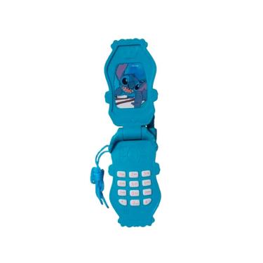 Imagem de Celular de Brinquedo Smartphone Flip Stitch Laranja Luz Som