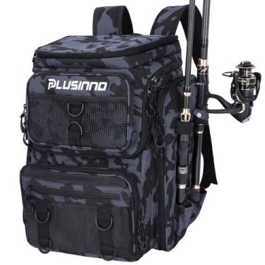 Imagem de Mochila de pesca PLUSINNO Black Camouflage 36x25x45cm