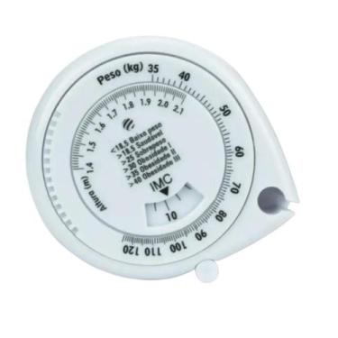 Imagem de Fita Métrica Metrica Antropometrica IMC Trena Índice Indice de Massa C
