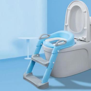 Imagem de Redutor De Assento Infantil Dobrável Com Escada Antiderrapante Para De