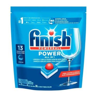 Imagem de Detergente Finish para Lava Louças Power Tabletes 16g - Embalagem com 