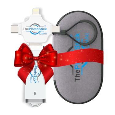 Imagem de ThePhotoStick® Omni 32 GB + capa protetora | Backup e transferência segura de fotos e vídeos | Organização de arquivos digitais | Conexão USB e multiportas para telefones, tablets e computadores |