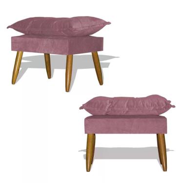 Imagem de Kit 02 Puff Decorativo Opala - Rosê Rosê