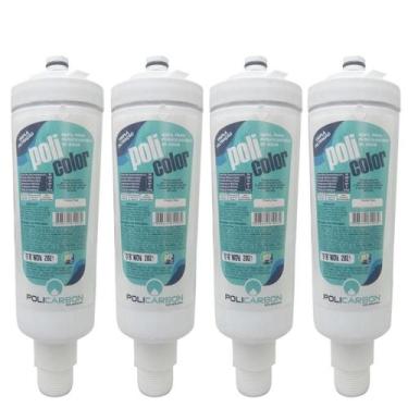 Imagem de Kit 4 Filtro Refil Compatível Purificador De Água Colormaq - Policarbo