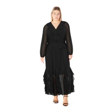 Imagem de City Chic Vestido coquetel feminino plus size - Alma Maxi, Preto, 46