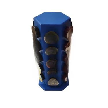 Imagem de Porta Cápsulas Giratório para 30 Cápsulas de Café - Organizador para Cantinho do Café, Prático e Elegante( AZUL )
