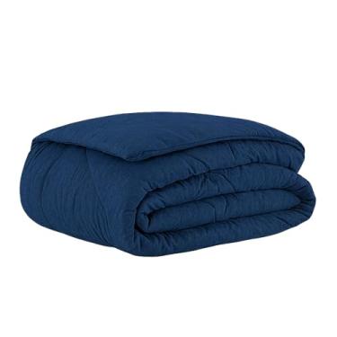 Imagem de Edredom Dupla Face Micropercal | Toque Macio- Conjunto de Cama Dupla Face, Toque Suave e Aconchegante, Para Quarto de Casal, Solteiro ou Infantil(Azul,Solteiro)