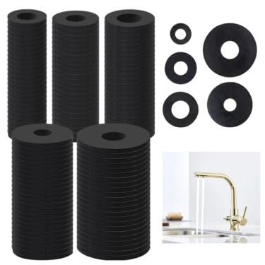 Imagem de Kit de espaçador e arruela de borracha para encanamento, torneiras e parafusos domésticos, kit de 120 peças resistente à abrasão com tamanhos que variam de 0,47 a 3,5 cm