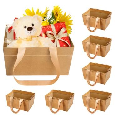 Imagem de Orchidleaf Cesta de presente vazia com 24 peças para presentes, cesta vazia de 16,5 x 24 cm, cestas de presentes vazias para encher com alças para festas, casamentos, Ação de Graças, temporada de