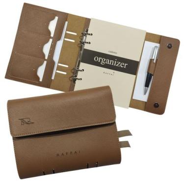 Imagem de Caderno Organizer 147-R Personalizado Raffai Couros, Caramelo