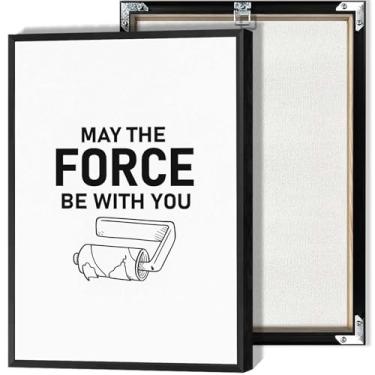 Imagem de Arte de parede em tela motivacional May The Force Be With You, impressões modernas de gratidão, pôsteres minimalistas para quarto, casa, sala de estar, decoração de parede, 30,5 x 40,6 cm, sem moldura